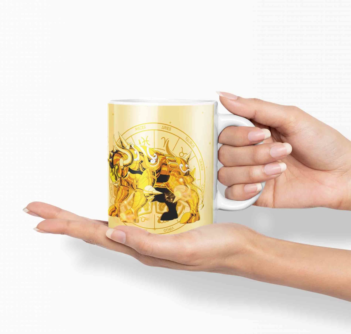 Taza Caballero Del Zodiaco - Tauro Dorado D26 (320ml)2