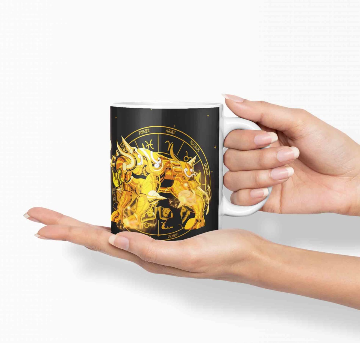 Taza Caballero Del Zodiaco - Tauro Negro D27 (320ml)2