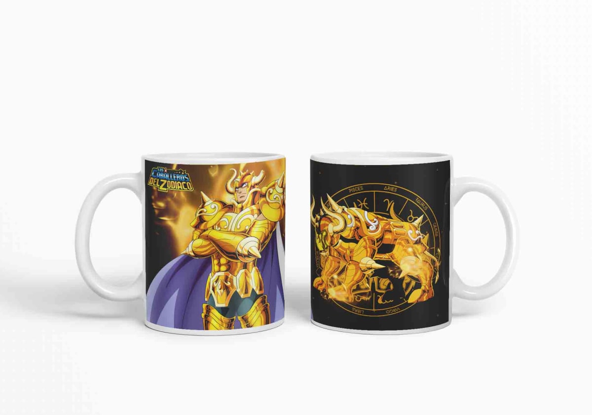 Taza Caballero Del Zodiaco - Tauro Negro D27 (320ml)3