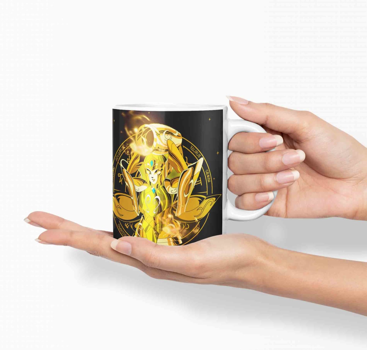 Taza Caballero Del Zodiaco - Acuario Negro D2 (320ml)2