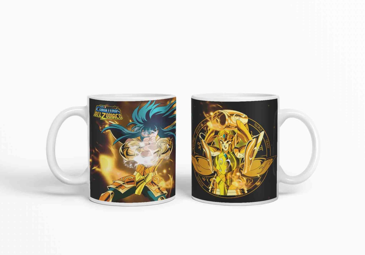 Taza Caballero Del Zodiaco - Acuario Negro D2 (320ml)3