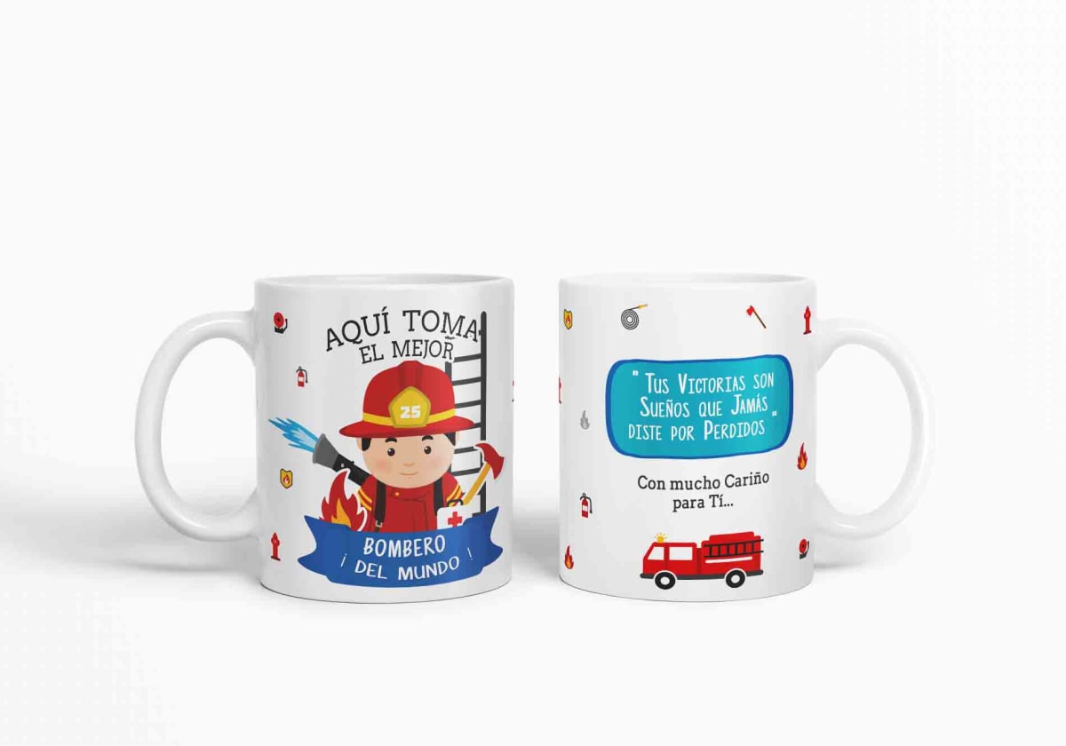 Taza aquí toma el mejor Bombero del mundo D22