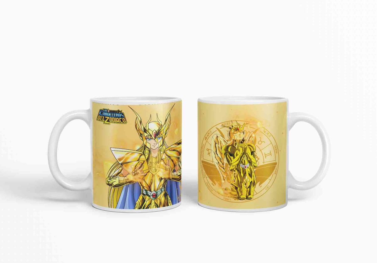 Taza Caballero Del Zodiaco - Virgo Dorado D28 (320ml)3