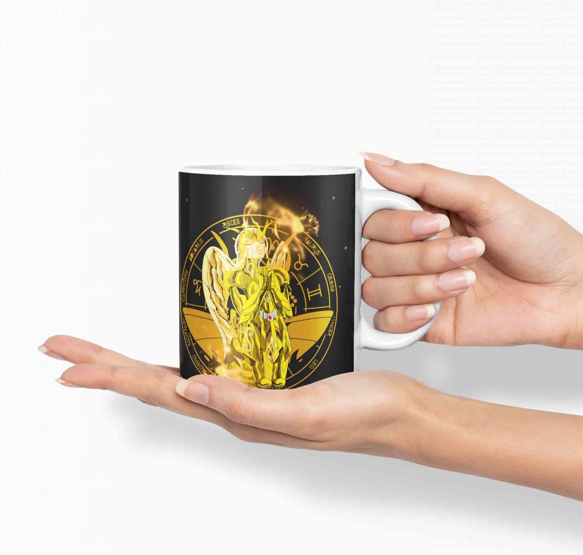 Taza Caballero Del Zodiaco - Virgo Negro D29 (320ml)2