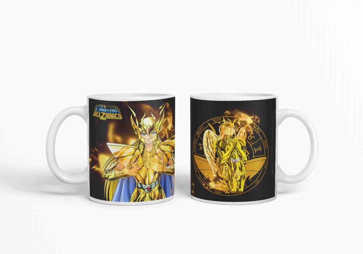 Taza Caballero Del Zodiaco - Virgo Negro D29 (320ml)3