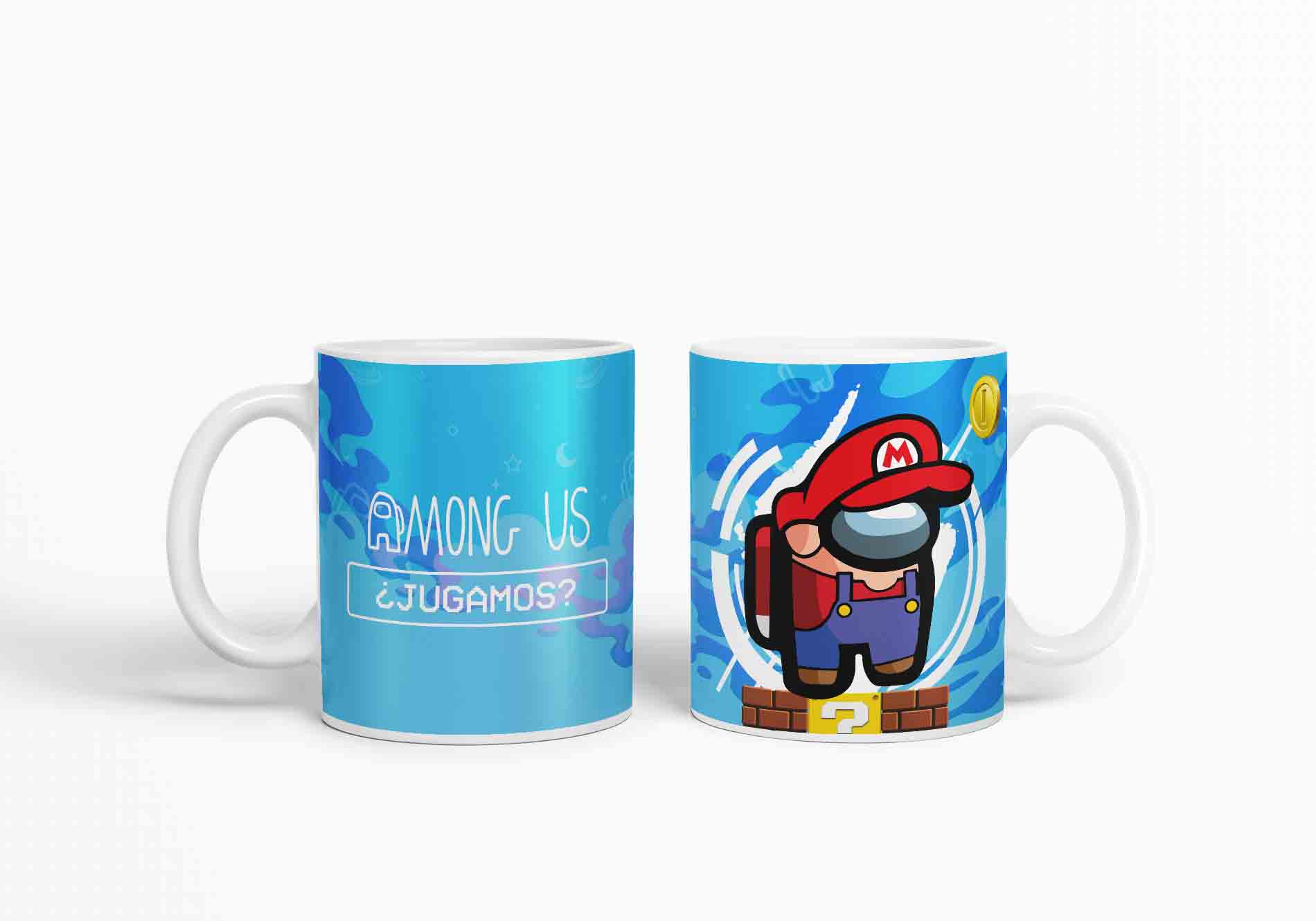 Taza Among Us Mario Bros D16 (320ml)