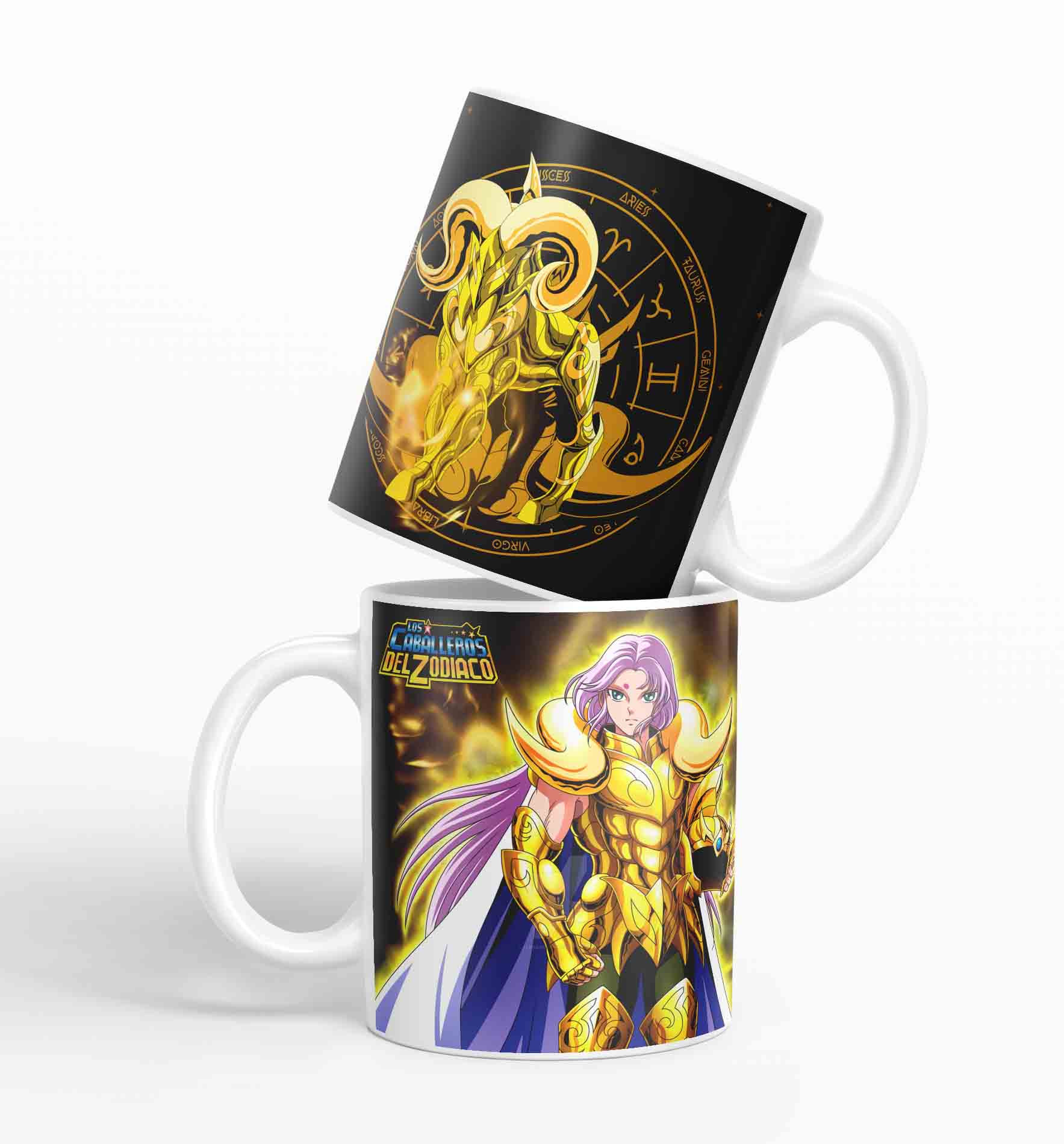 Taza Caballero Del Zodiaco - Aries Negro D5 (320ml)