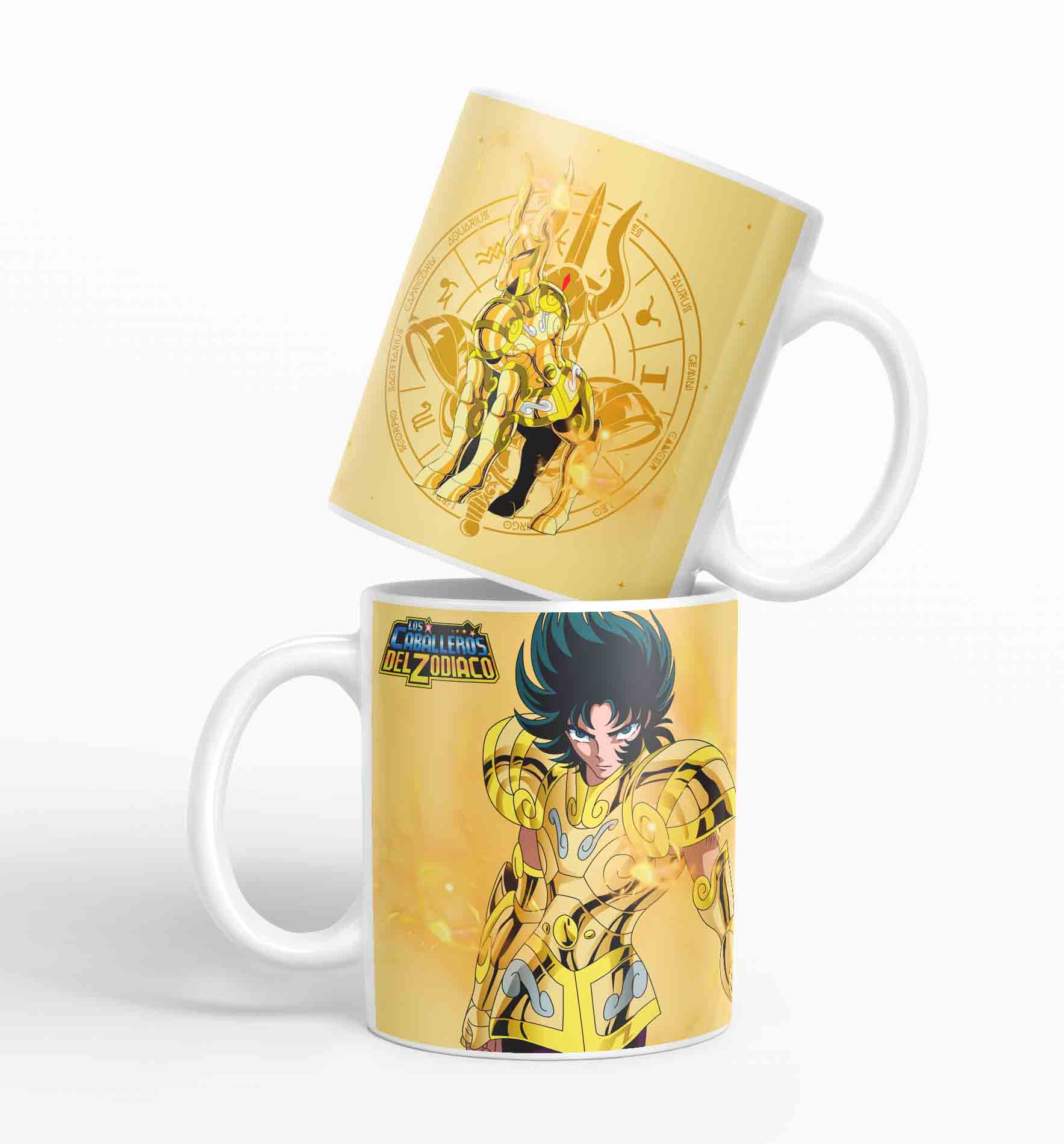 Taza Caballero Del Zodiaco - Capricornio Dorado D8 (320ml)