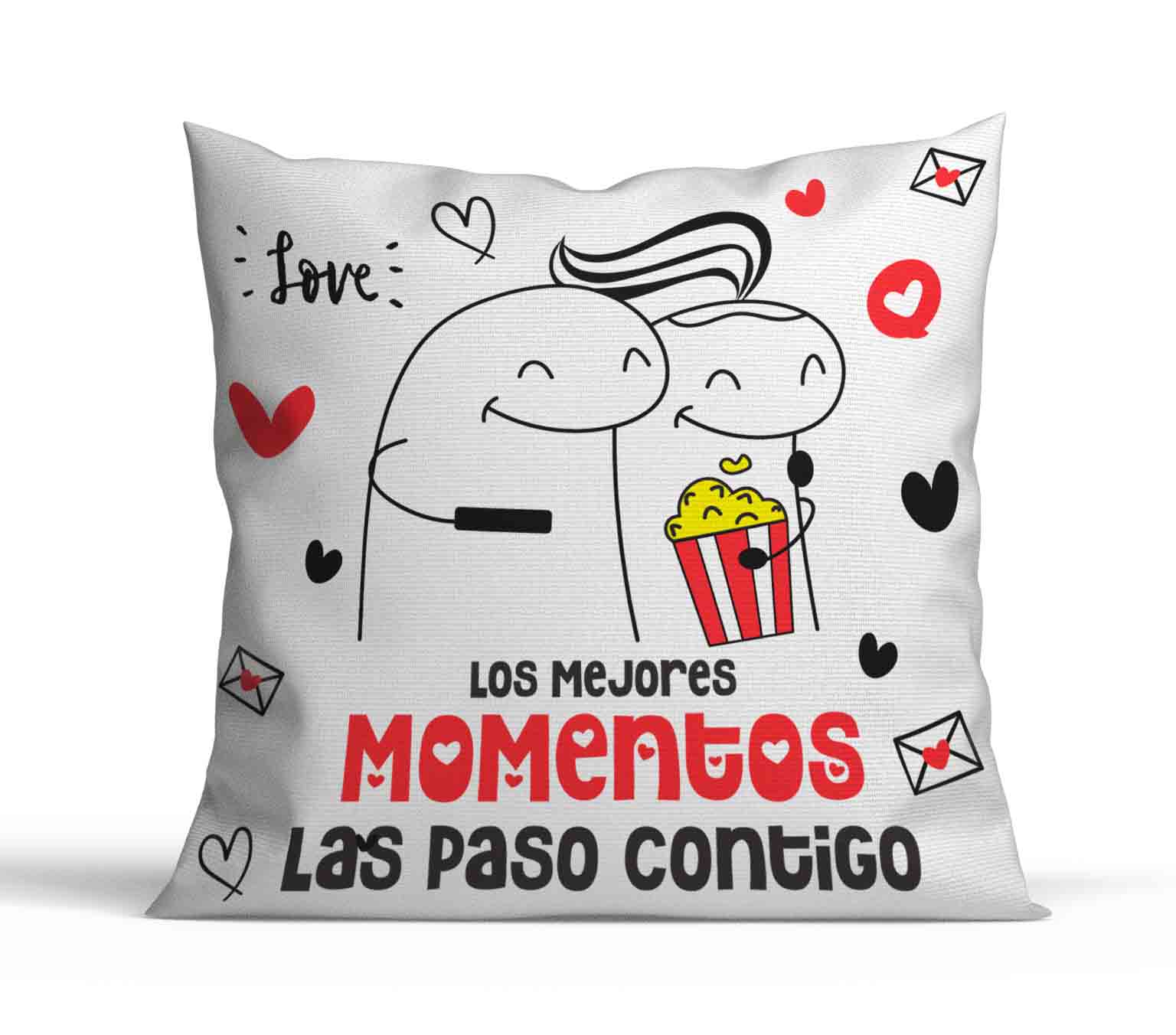 Cojín Flork Los mejores momentos los paso contigo - San Valentin D4