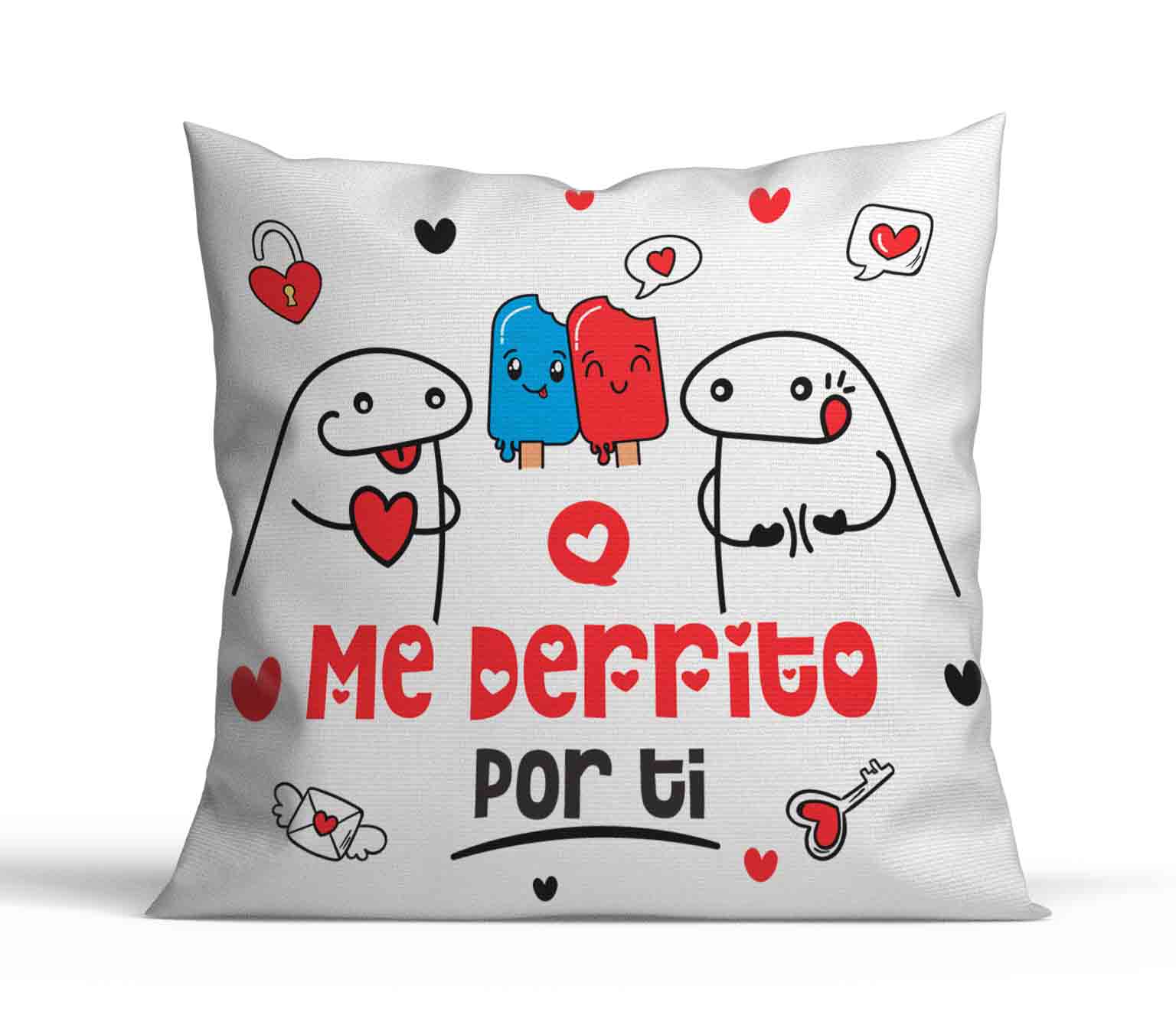 Cojín Flork Me derrito por ti - San Valentin D7