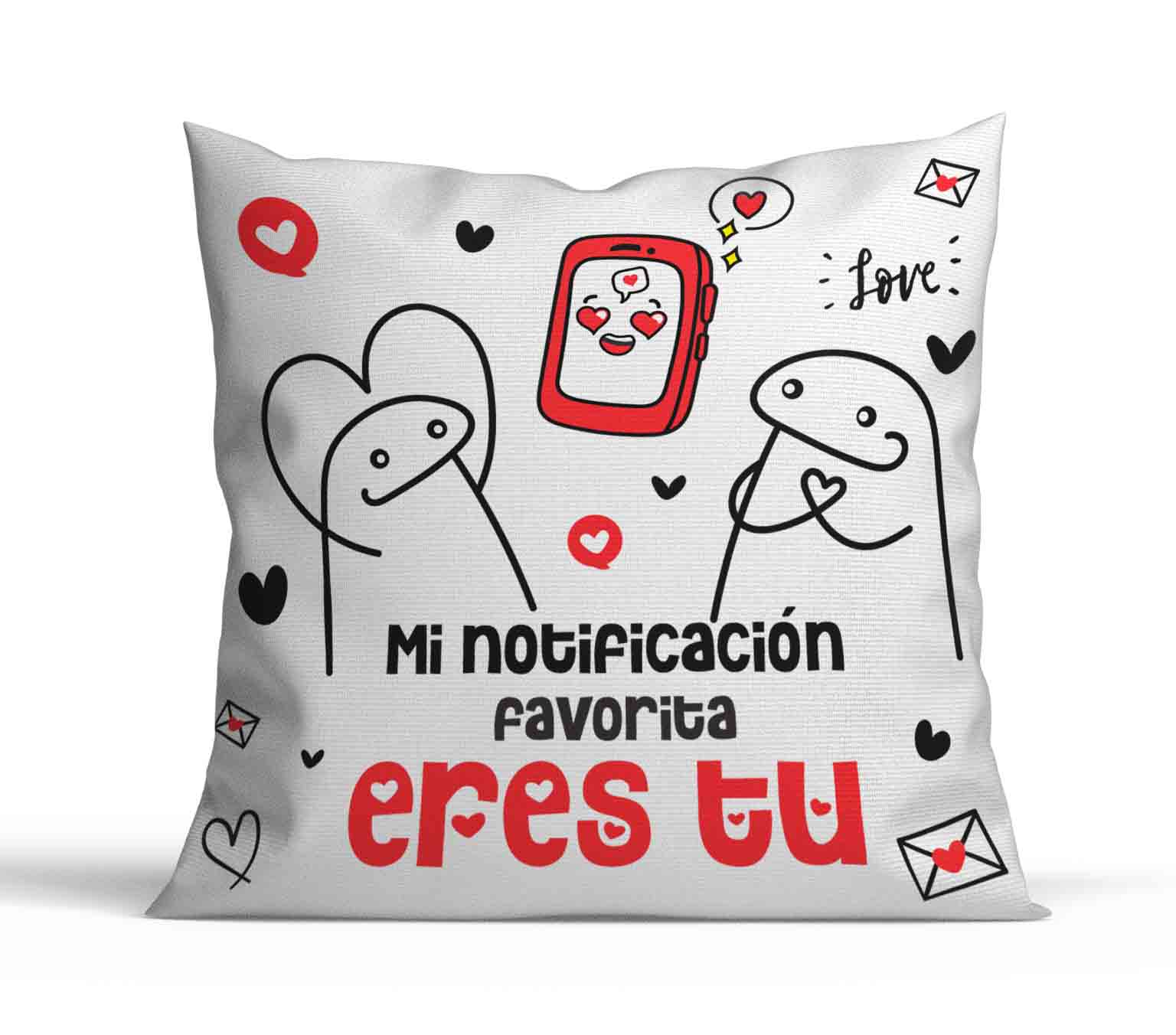Cojín Flork Mi notificacion favorita eres tu - San Valentin D3
