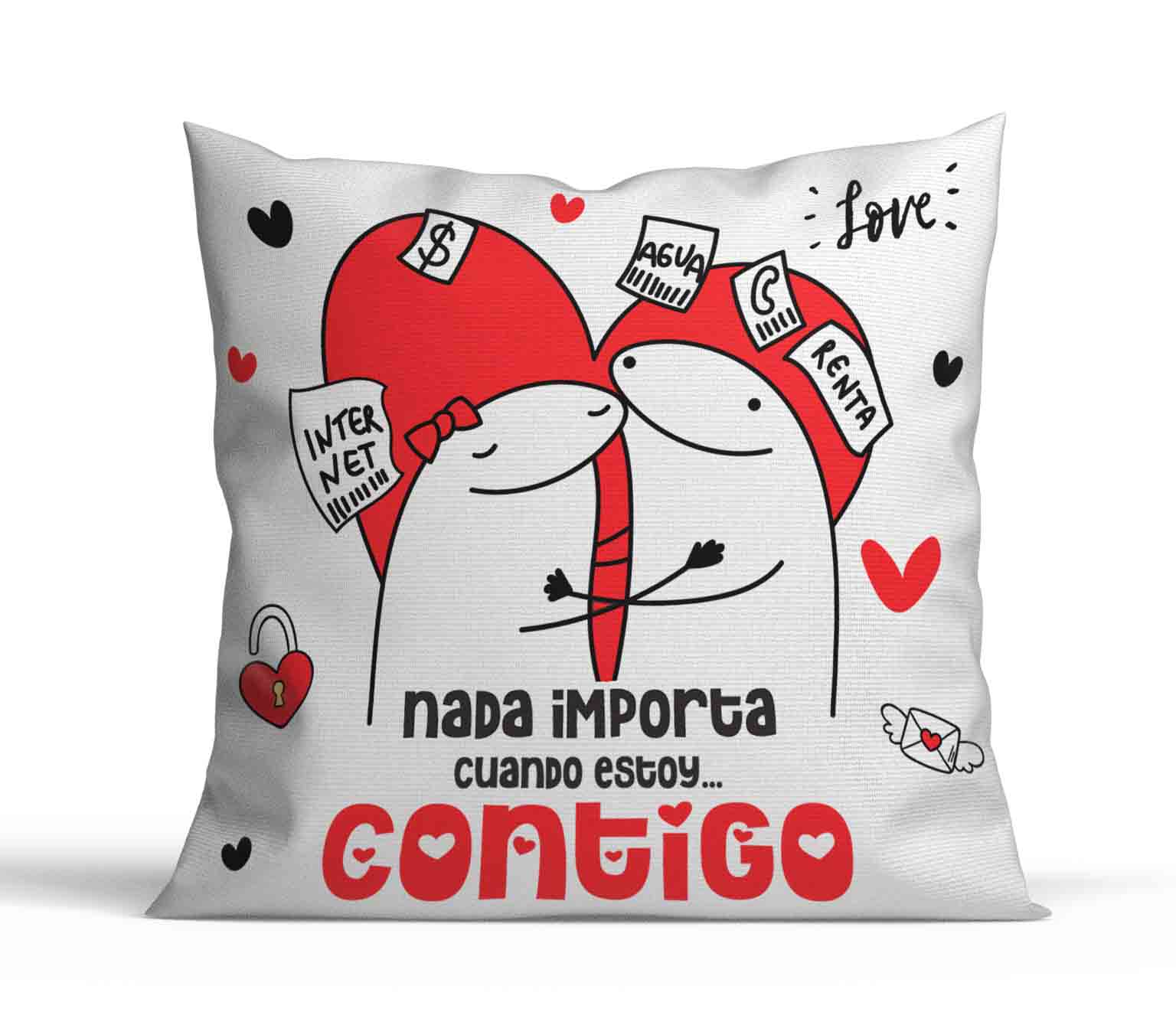 Cojín Flork Nada importa cuando estoy contigo - San Valentin D10