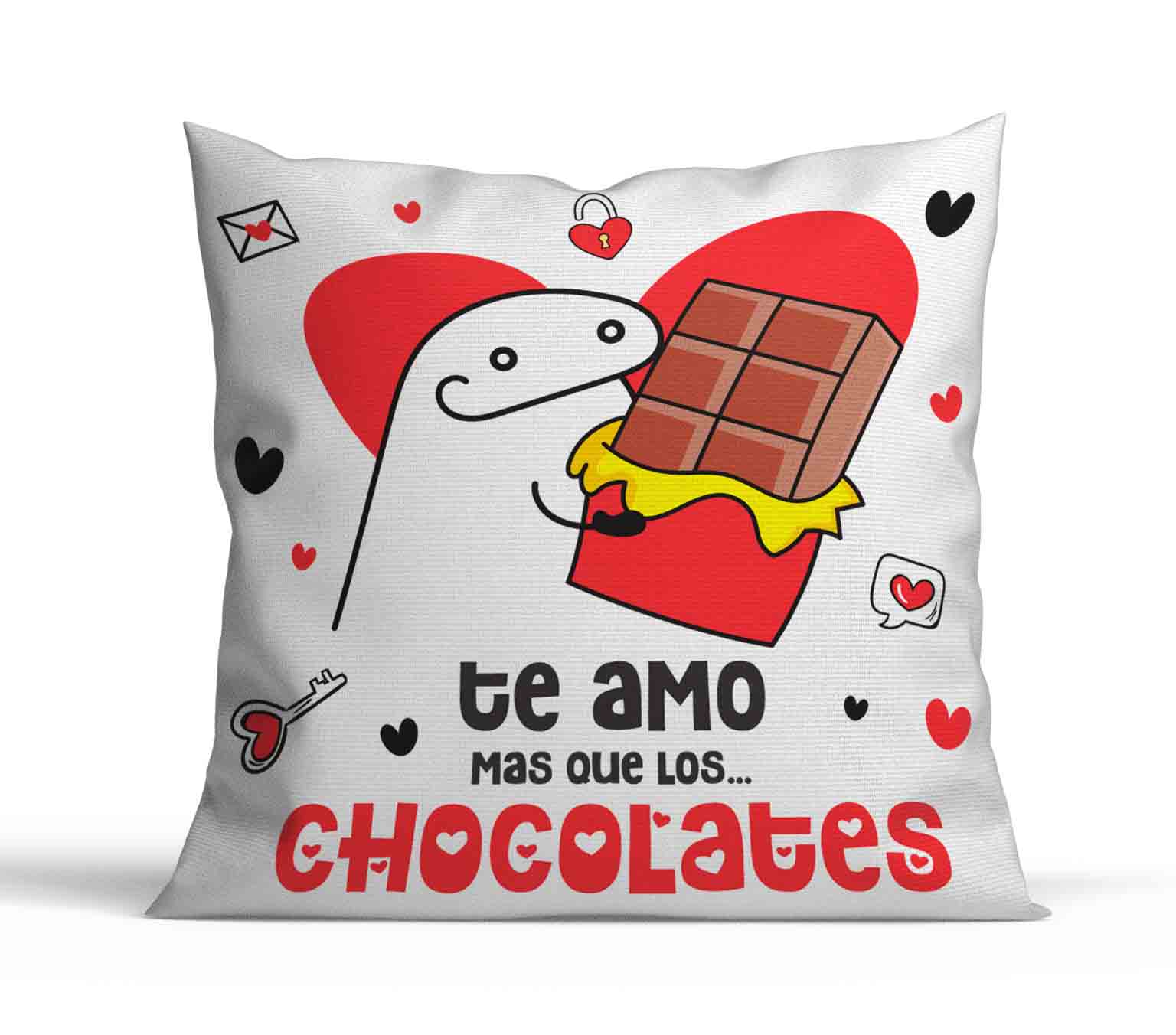 Cojín Flork Te amo más que los Chocolates - San Valentin D9