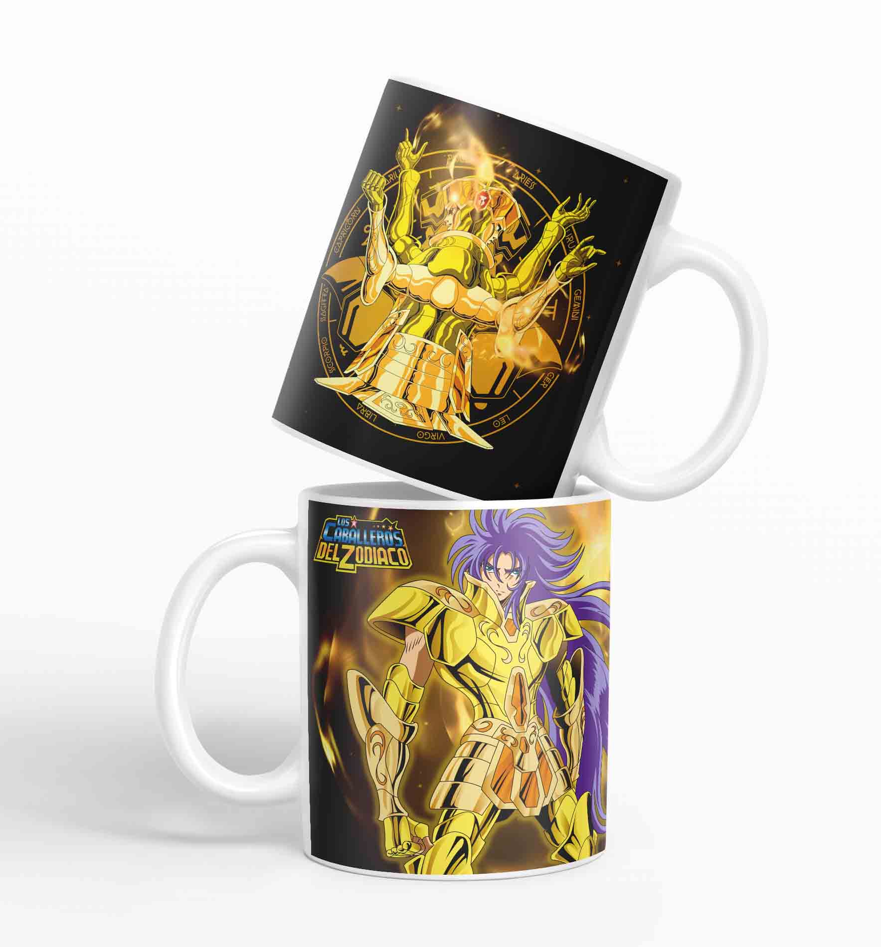Taza Caballero Del Zodiaco - Geminis Negro D16 (320ml)