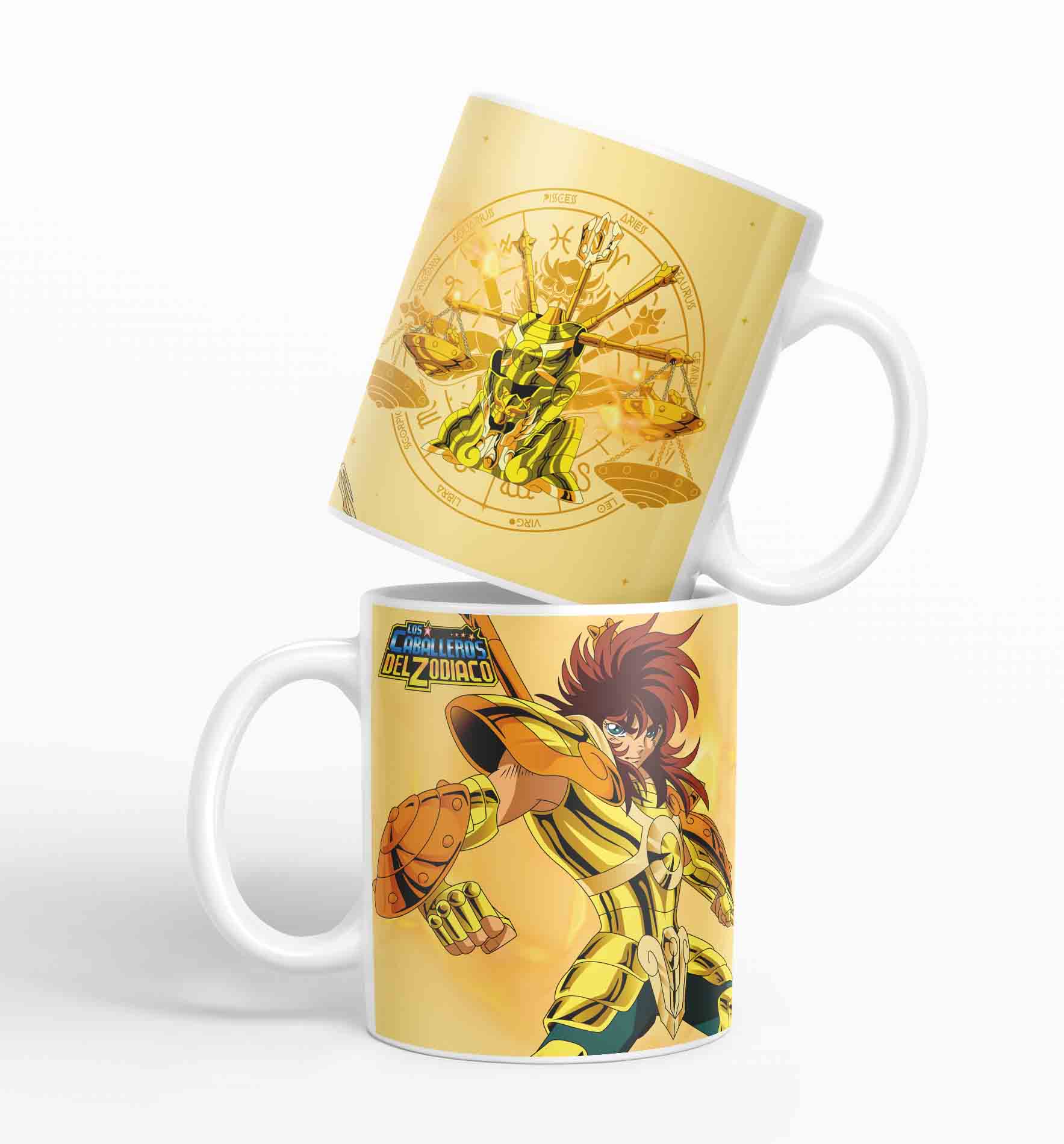Taza Caballero Del Zodiaco - Libra Dorado D19 (320ml)