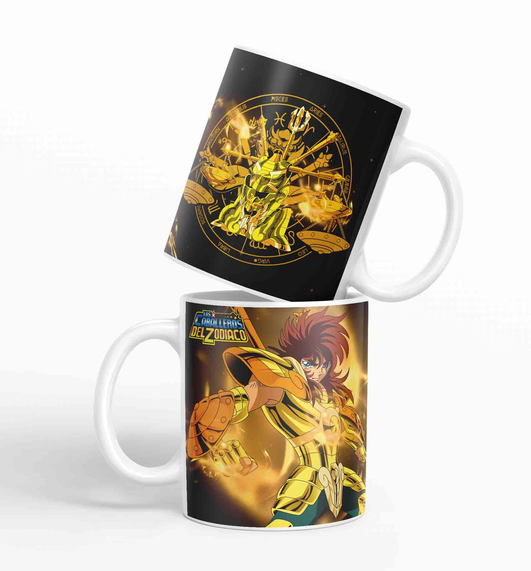 Taza Caballero Del Zodiaco - Libra Negro D20 (320ml)