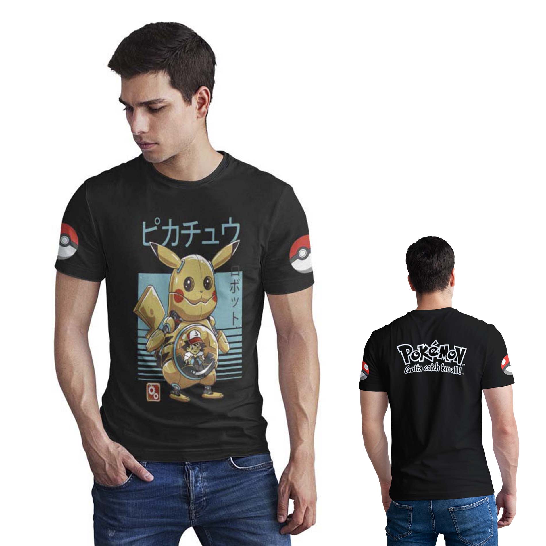 Polera Pokémon gotta catch em all D13