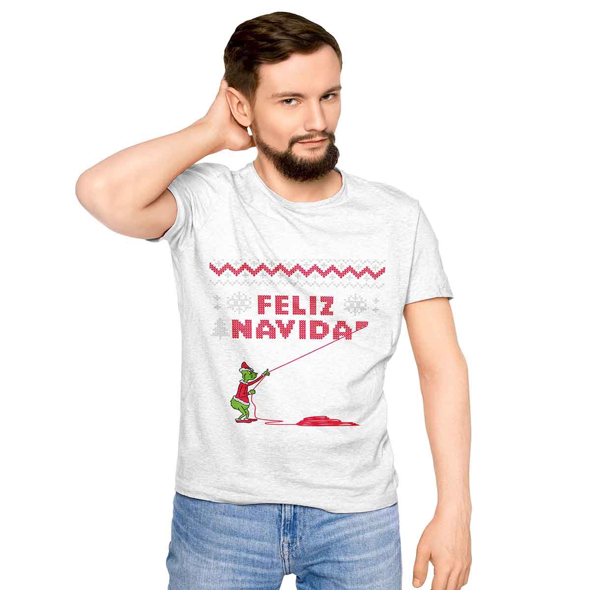 Polera Blanca Navideña D4