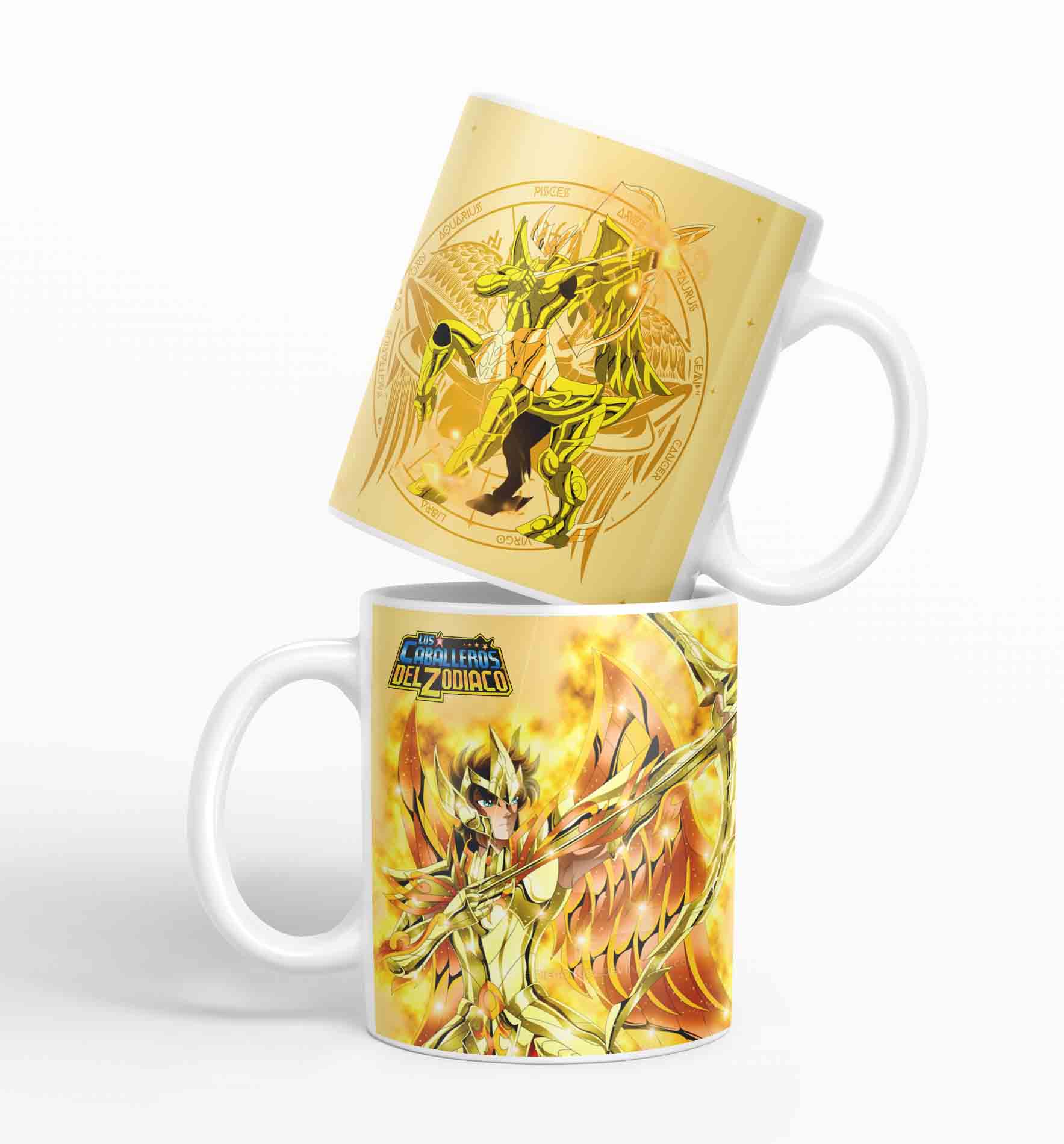 Taza Caballero Del Zodiaco - Sagitario Dorado D24 (320ml)