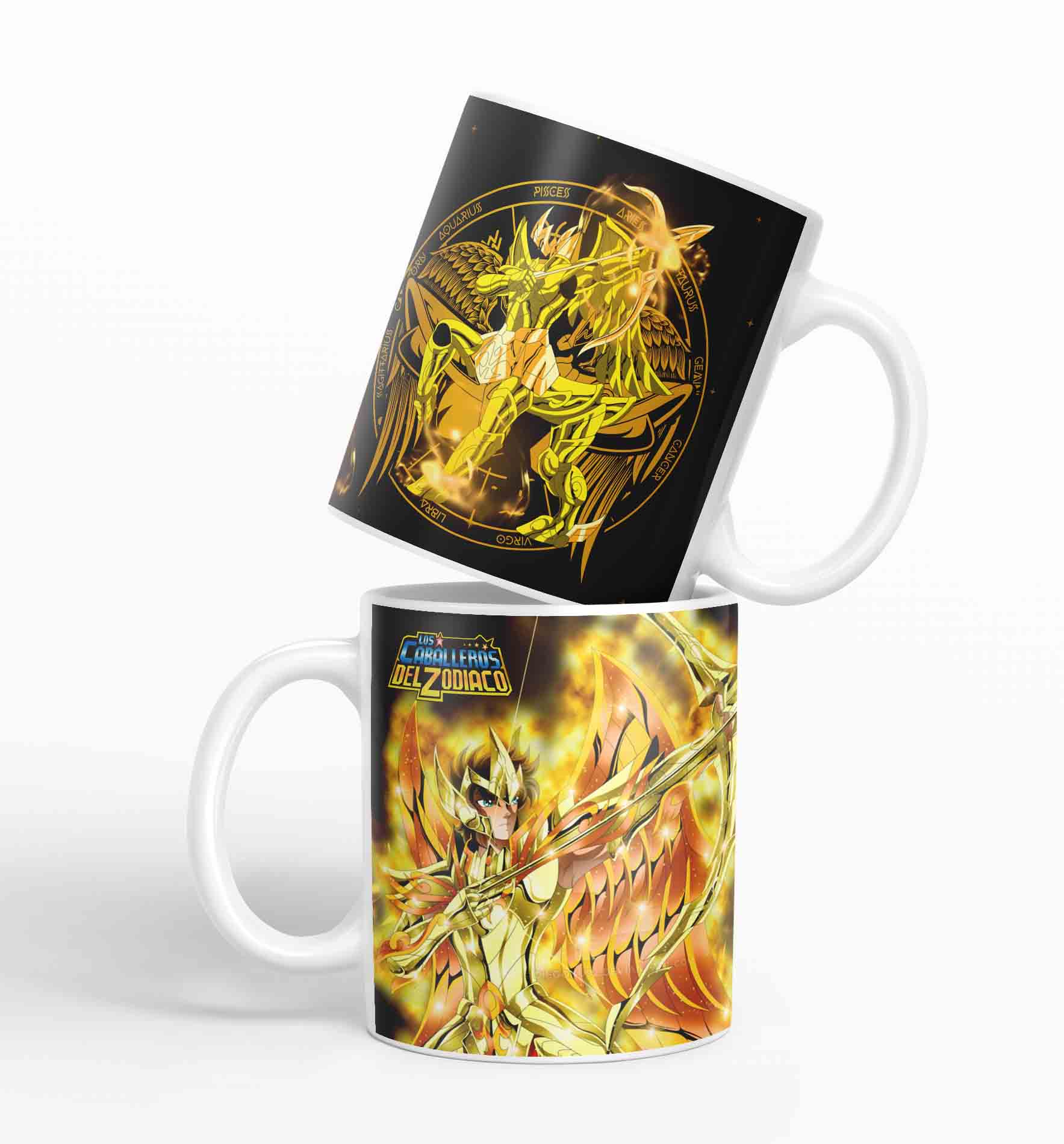 Taza Caballero Del Zodiaco - Sagitario Negro D25 (320ml)