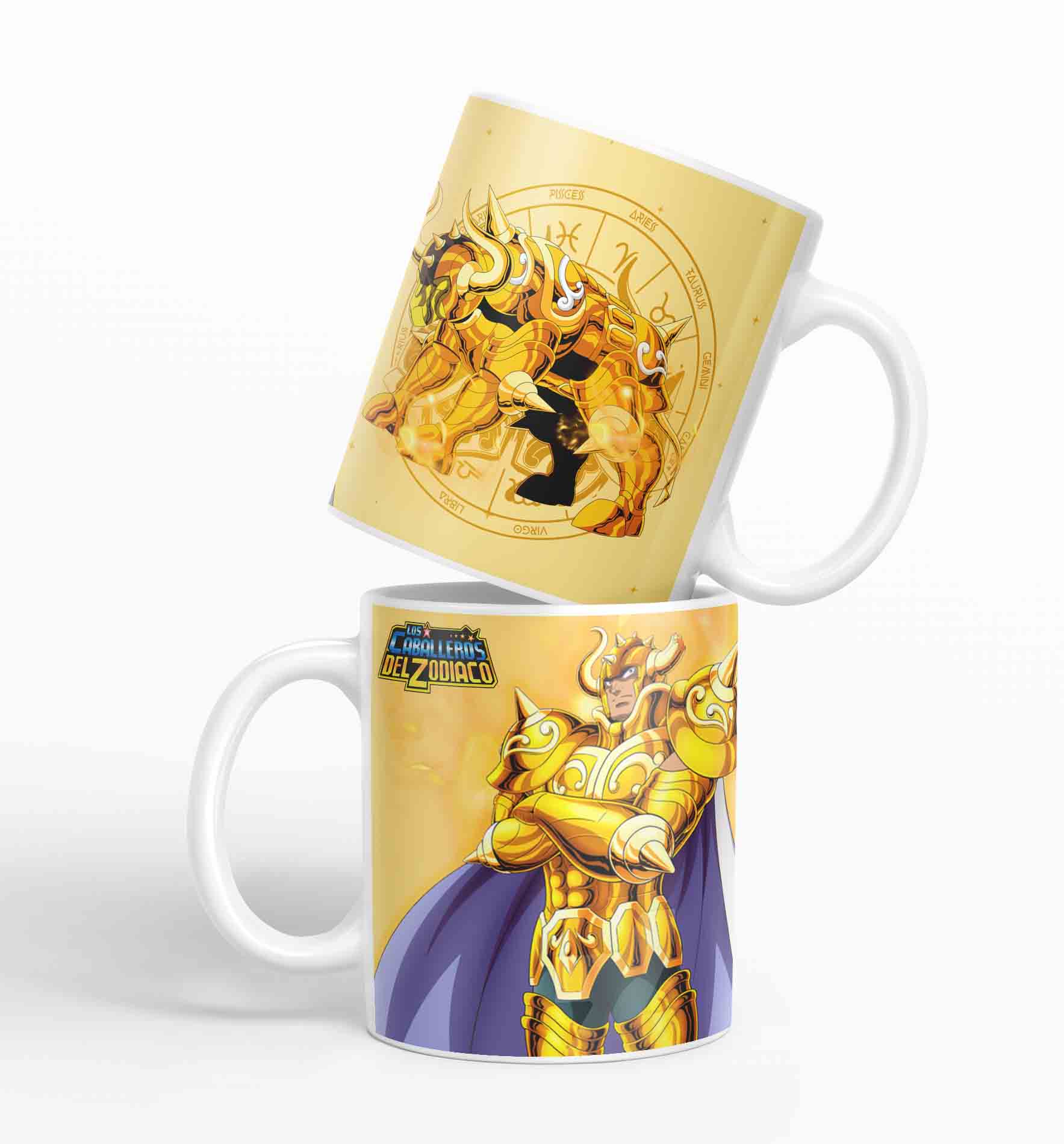 Taza Caballero Del Zodiaco - Tauro Dorado D26 (320ml)