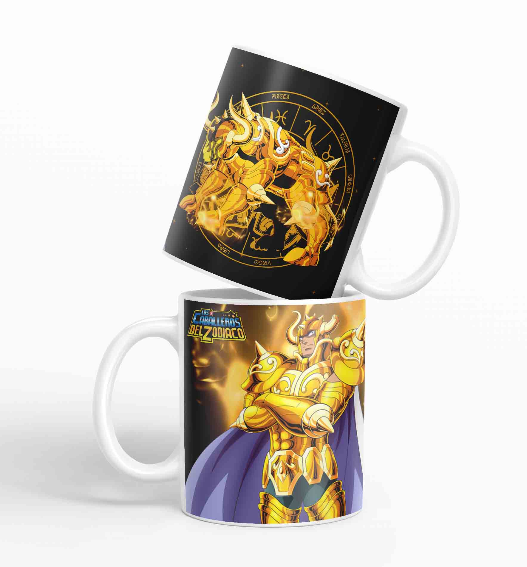 Taza Caballero Del Zodiaco - Tauro Negro D27 (320ml)