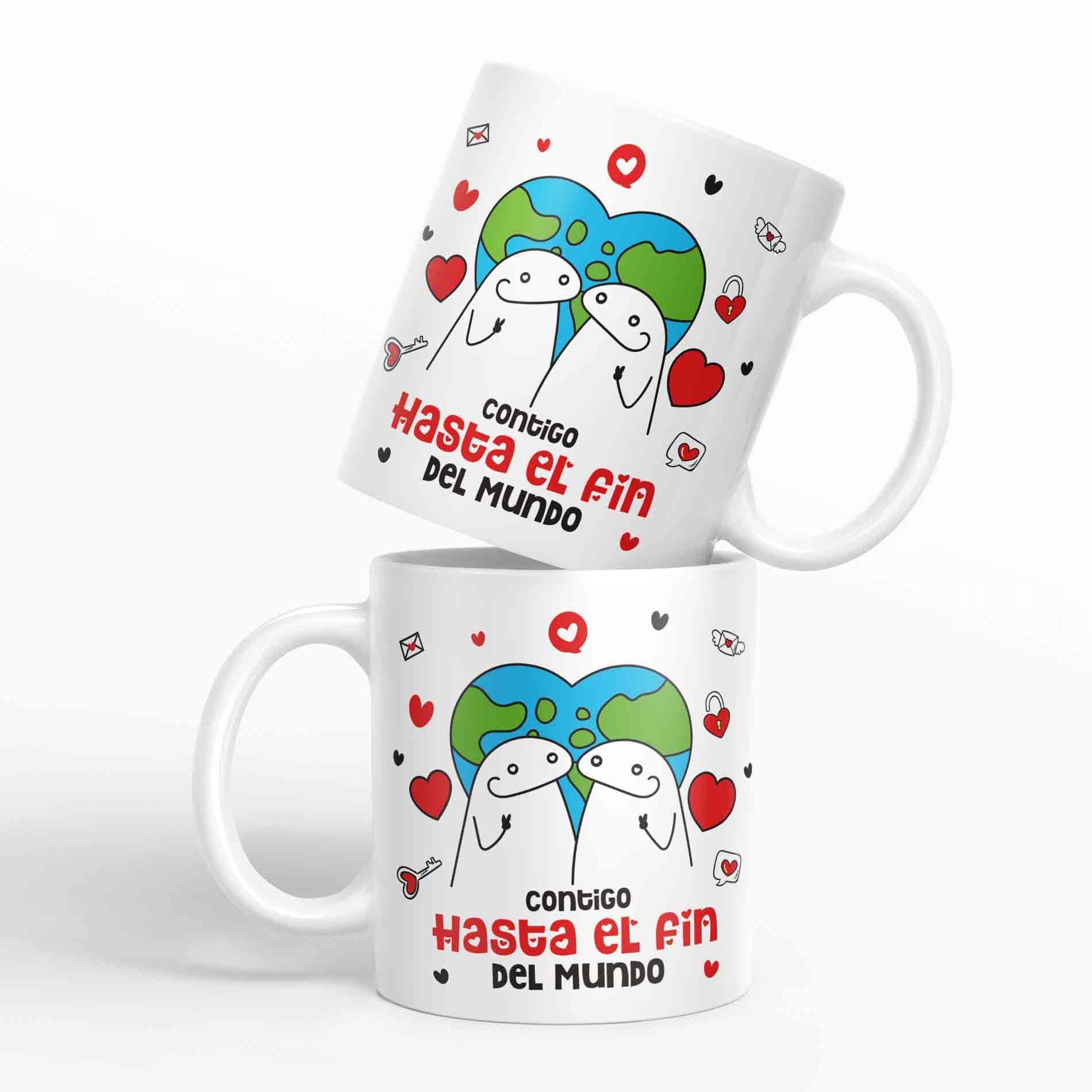 Taza Flork Contigo hasta el fin del mundo - San Valentin D1