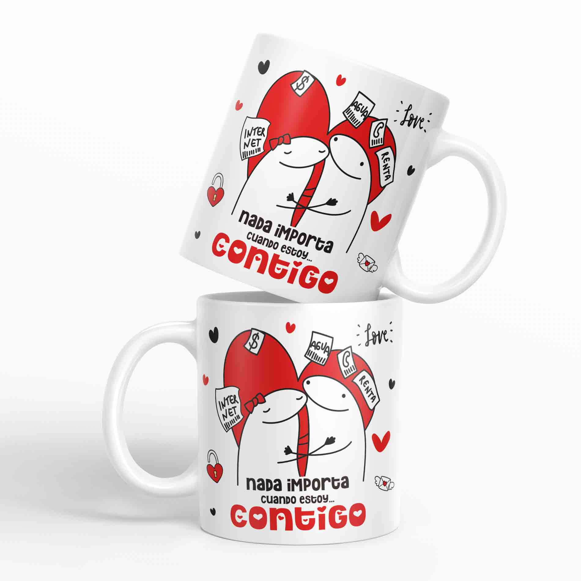 Taza Flork Nada importa cuando estoy contigo - San Valentin D10