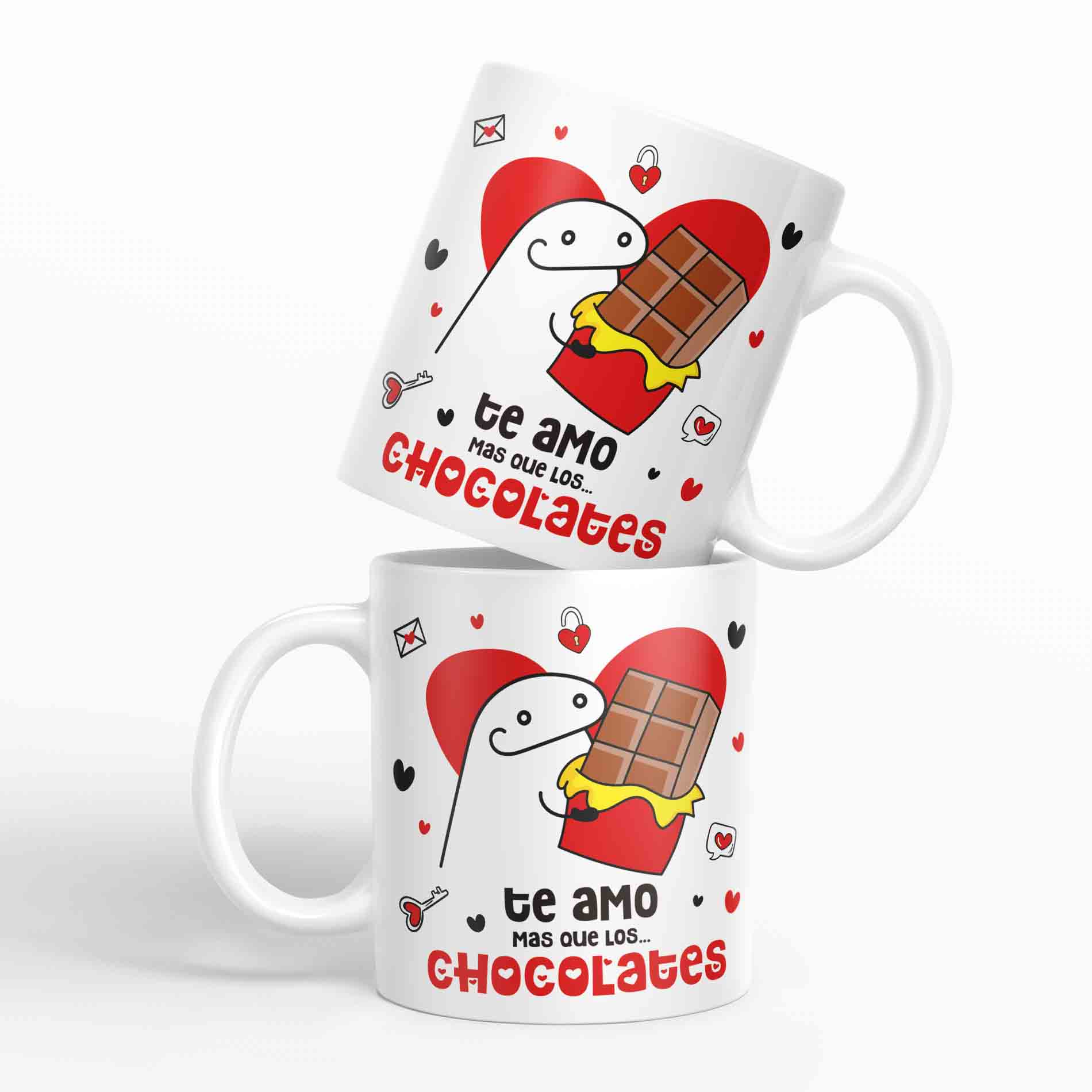Taza Flork Te amo más que los Chocolates - San Valentin D9