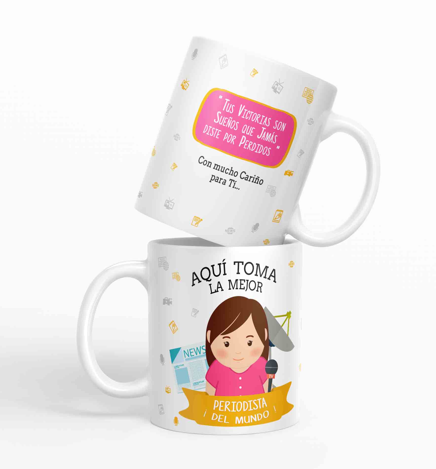 Taza aquí toma la mejor Periodista del mundo D12