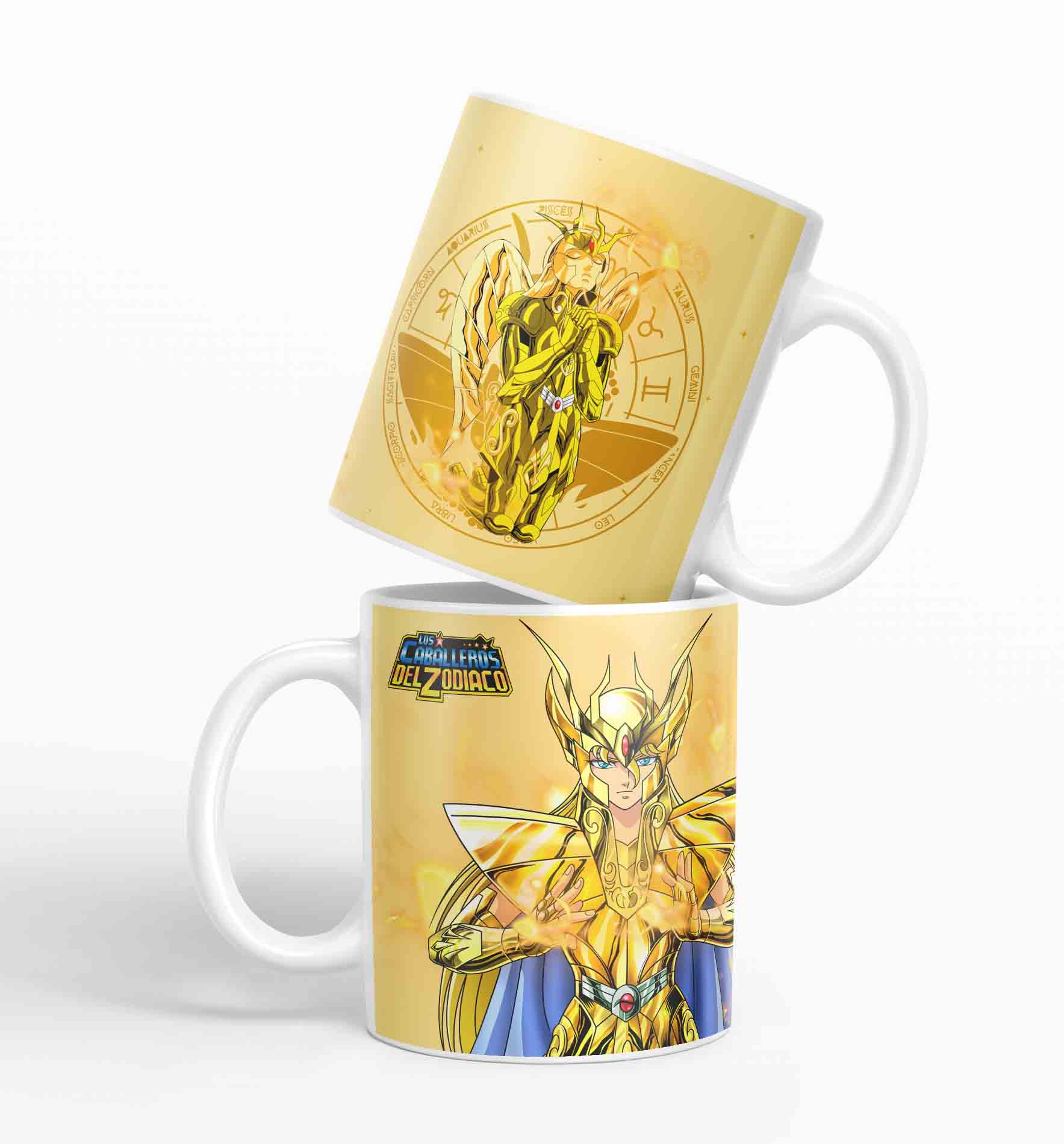 Taza Caballero Del Zodiaco - Virgo Dorado D28 (320ml)