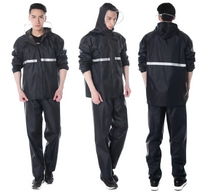 Traje Impermeable 2 Piezas Reflectante para Bicicleta y Moto1