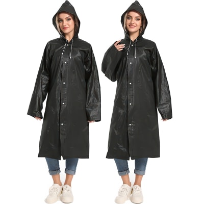 Poncho Impermeable Largo con Capucha1