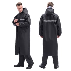Chaqueta Impermeable Largo Reflectante con Capucha