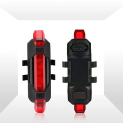 Luz trasera recargable led para bicicleta
