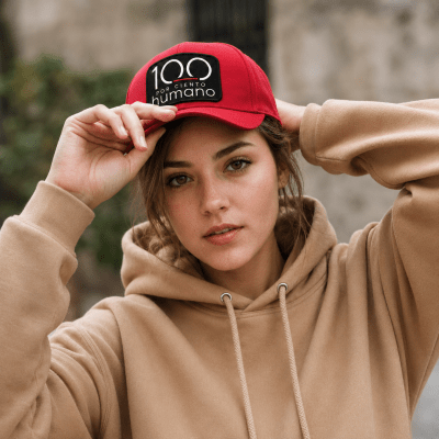Gorra 100% Humano Roja1
