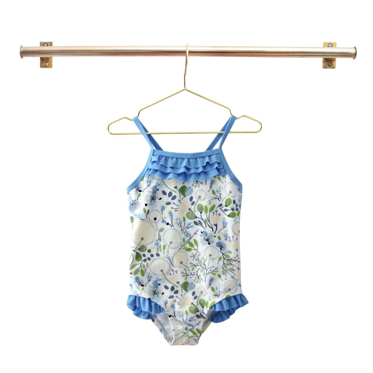 TRAJE DE BAÑO VUELOS CELESTE