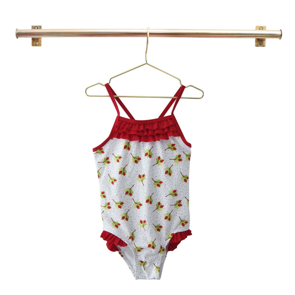 TRAJE DE BAÑO VUELOS ROJO