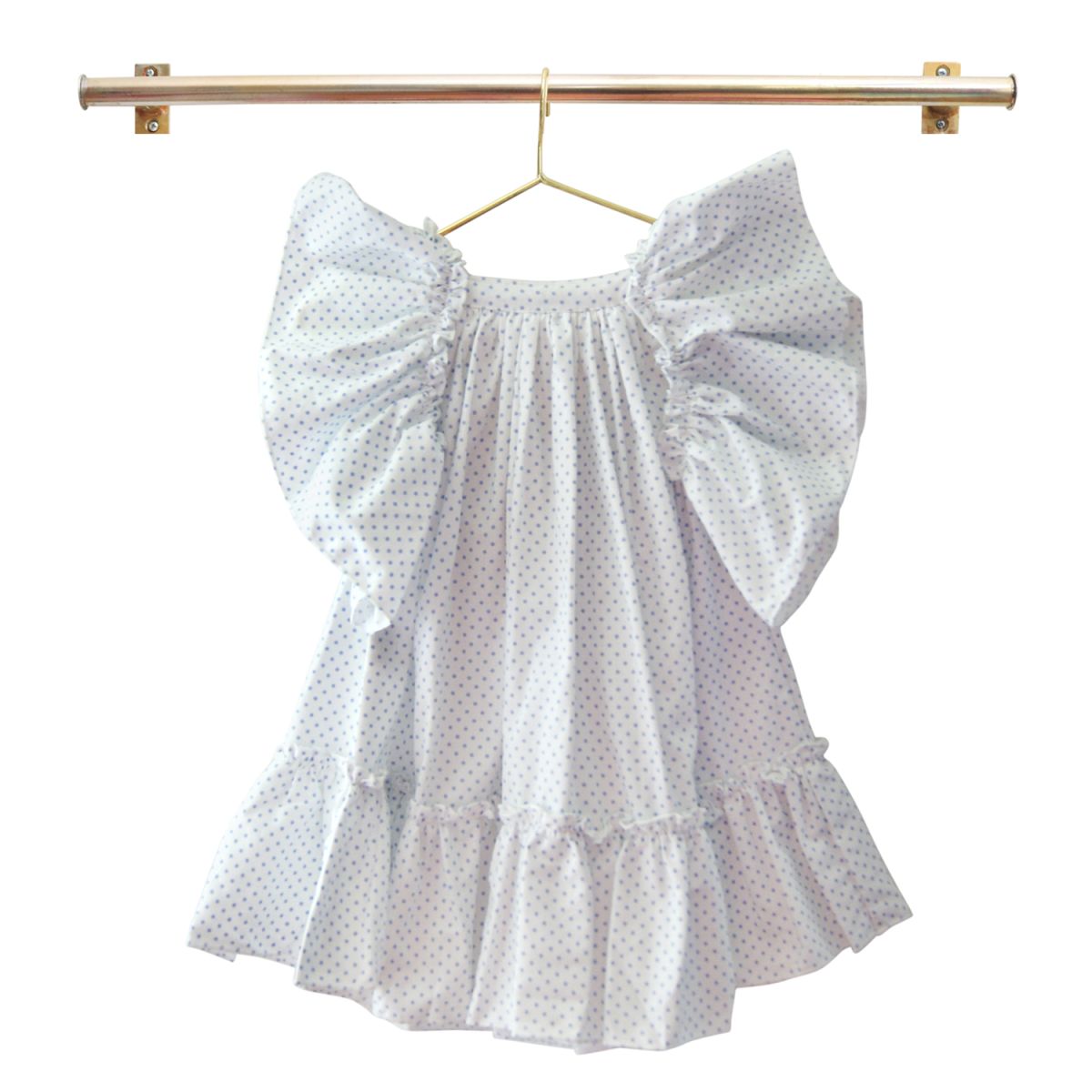 VESTIDO VUELOS CELESTE