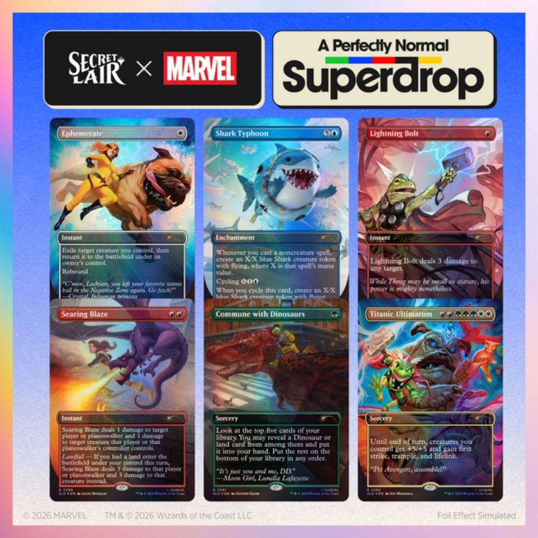[PREVENTA] Magic The Gathering: Secret Lair x Marvel - Earth's Mightiest Pets1