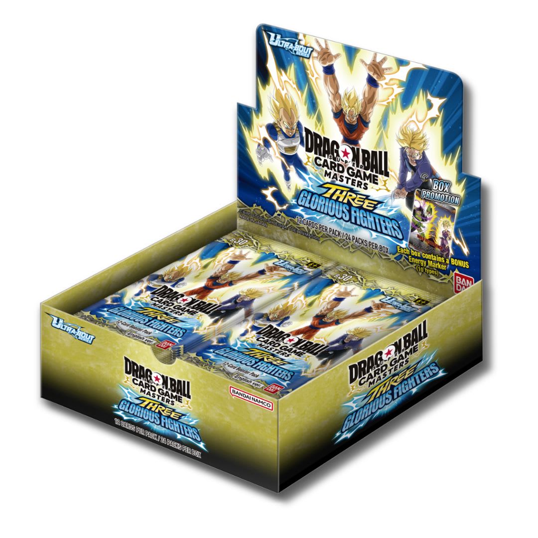 Dragon Ball Super Card Game Masters: B30 Three Glorious Fighters Booster Display1