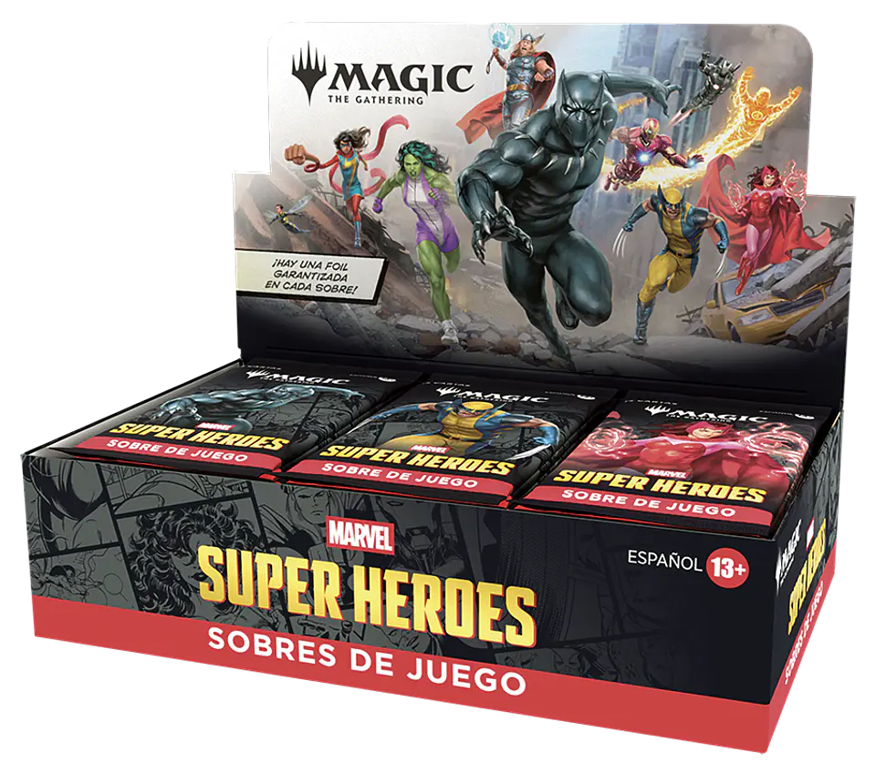 Magic the Gathering: Marvel Super Heroes Caja de Sobres de Juego ESPAÑOL1