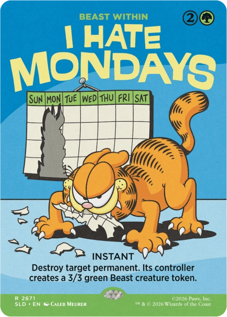 Magic the Gathering: Secret Lair - Garfield: Motivationally Challenged5
