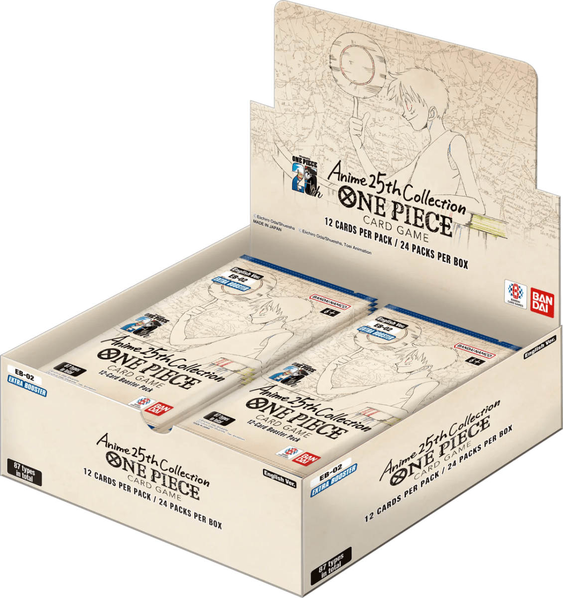 One Piece Card Game: EB02 Anime 25th Collection Extra Booster Display1