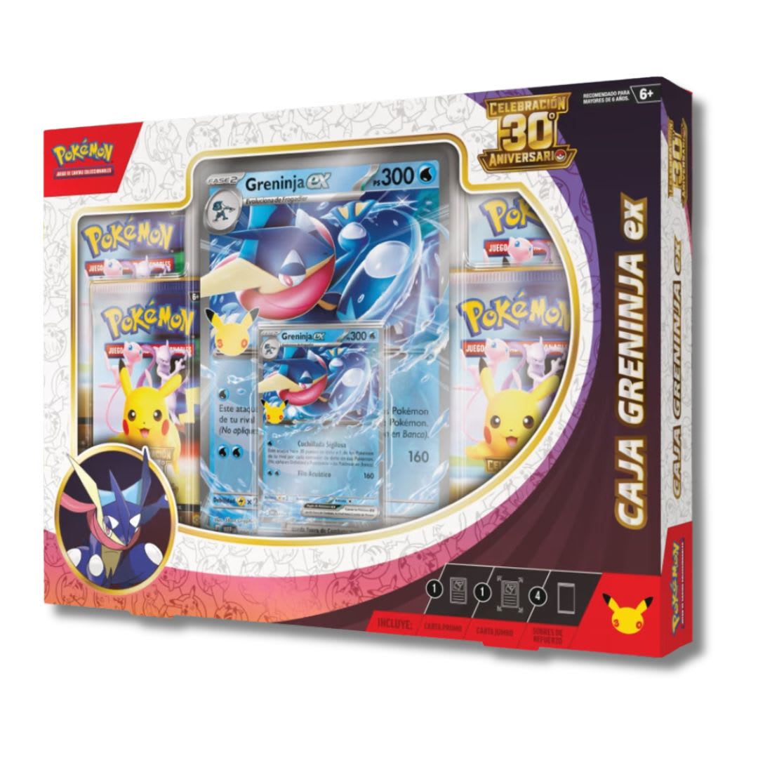 [PREVENTA] Pokémon JCC: Caja Greninja ex de Celebración 30.º Aniversario1