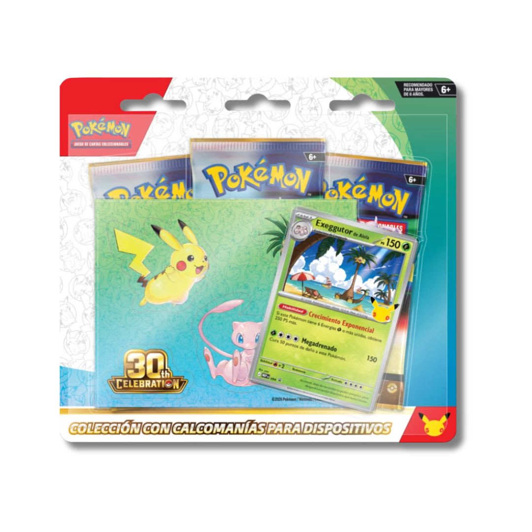 [PREVENTA] Pokémon JCC: Colección con Calcomanías para Dispositivos de Celebración 30.º Aniversario2