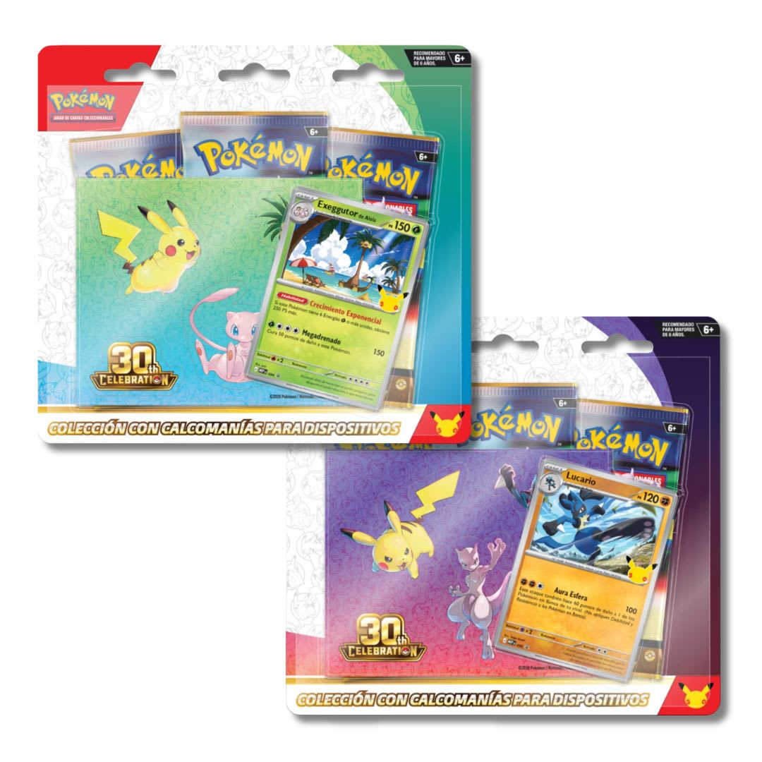 [PREVENTA] Pokémon JCC: Colección con Calcomanías para Dispositivos de Celebración 30.º Aniversario1