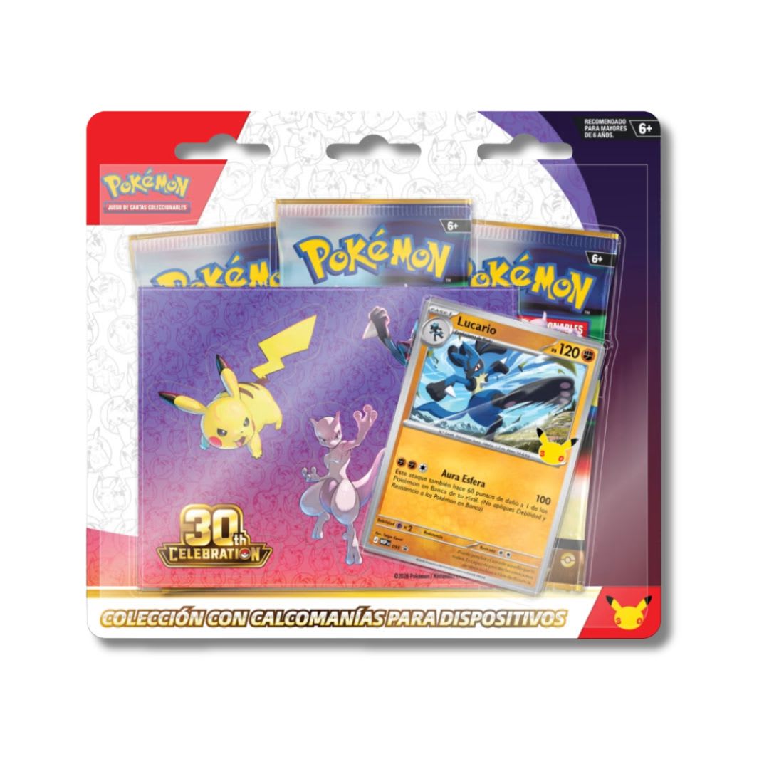 [PREVENTA] Pokémon JCC: Colección con Calcomanías para Dispositivos de Celebración 30.º Aniversario3