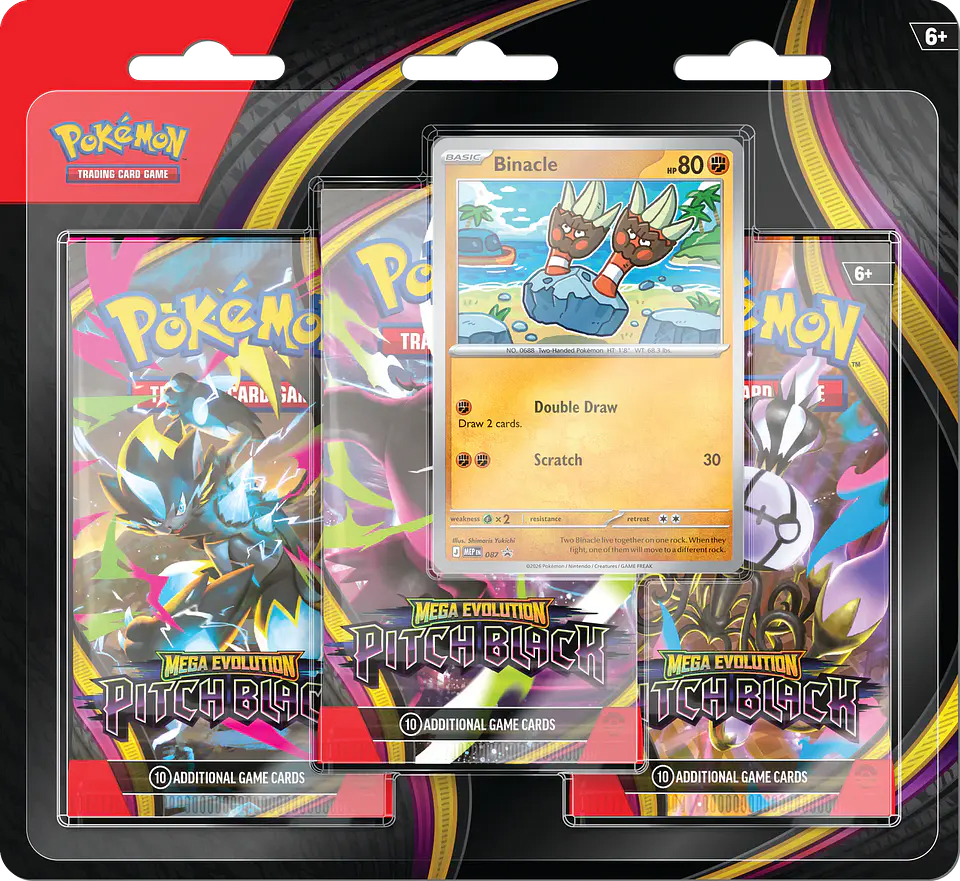 [PREVENTA] Pokémon: Black Pitch 3-Blister Pack1