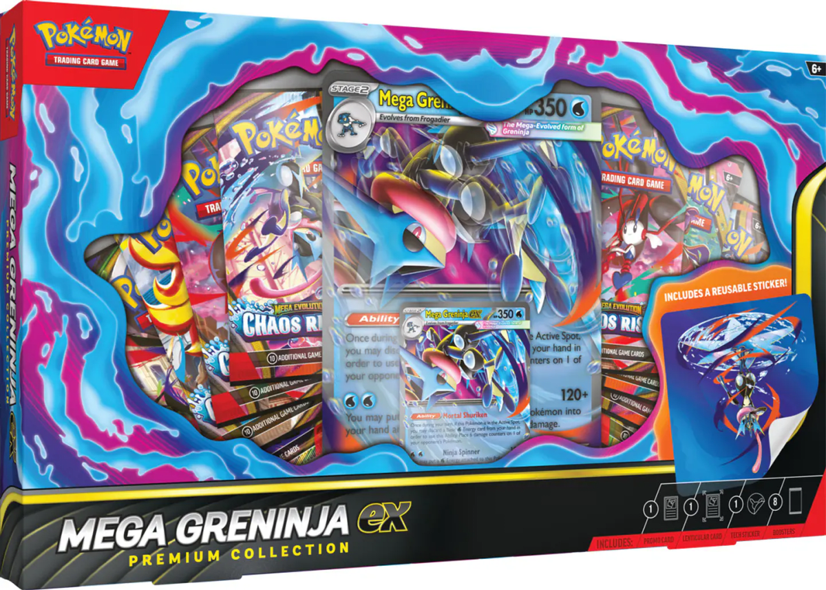 [PREVENTA] Pokémon: Mega Greninja ex Premium Collection1